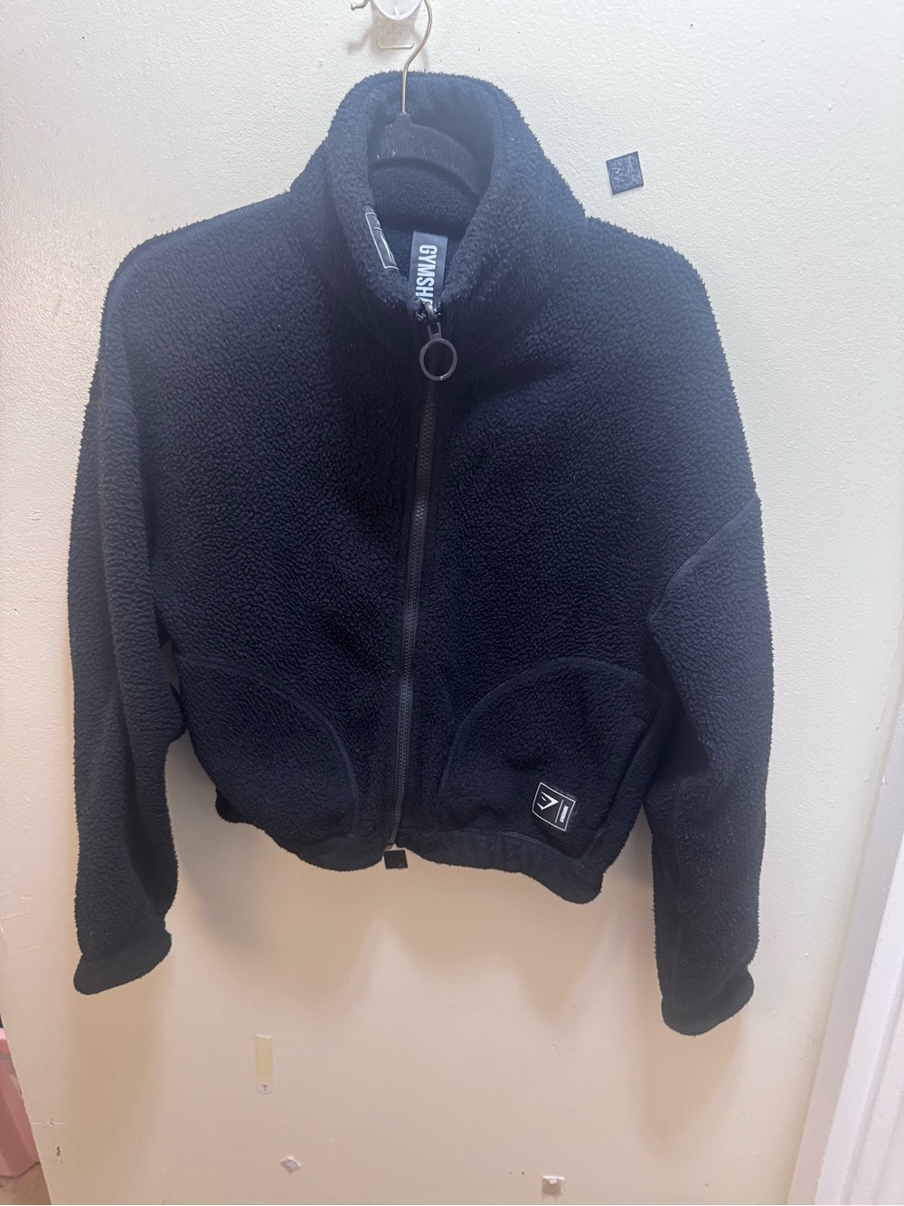 Gymshark Black Teddy Jacket size XS